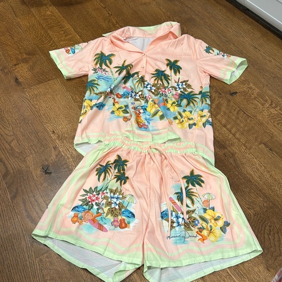 Women’s Set Pink Green and Blue Size Medium - Picture 1 of 7